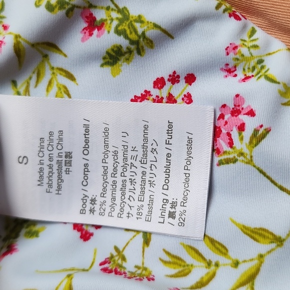 J. CREW Curved-Waist Cheeky Bikini Bottom Cloud Meadow Floral Women's SMALL NWT - Picture 10 of 12